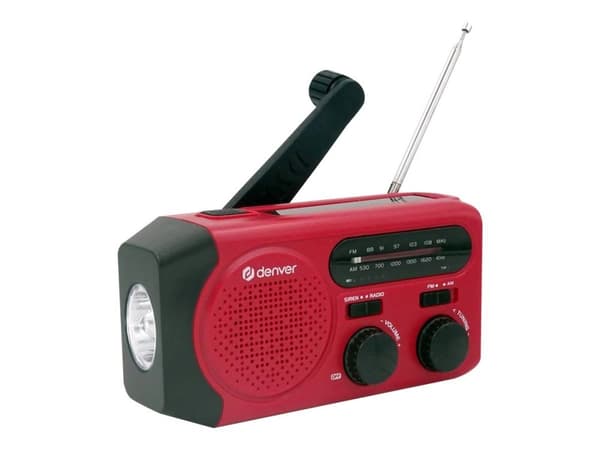 Radio med sveiv og solcellelading