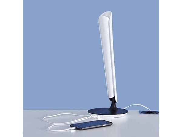 Skrivebordslampe LED Tulip 8W USB hvid/sort