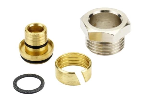 Klemringsfitting 16 mm x 1/2" Alupex