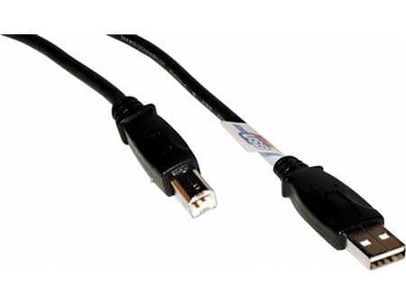 EFB Elektronik 5.0m USB 2.0 A/B, 5 m, USB A, USB B, USB 2.0, Hankjønn/hankjønn, Sort