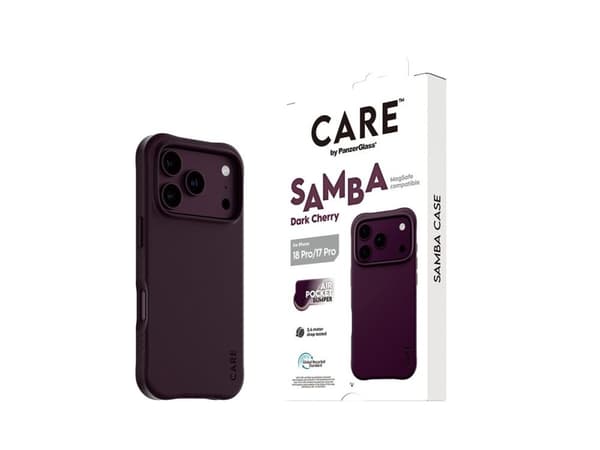 CARE by PanzerGlass Samba Case iP17/18 Pro Dark Cherry MS