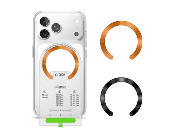 Tech-Protect MMP-210 MagSafe 2-pack magnetring - orange/svart