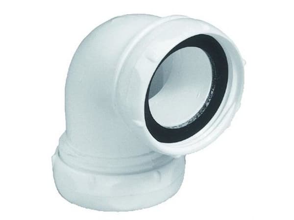 1.1/4" x 32 mm Hvid plastvinkel