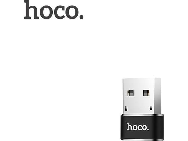 Hoco UA6 USB-C - USB-sovitin musta (6957531064138)