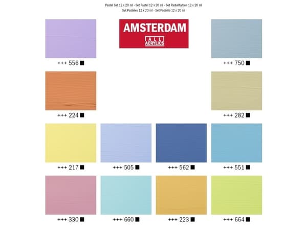 Amsterdam Standard Series akrylfärg pastellset | 12 st