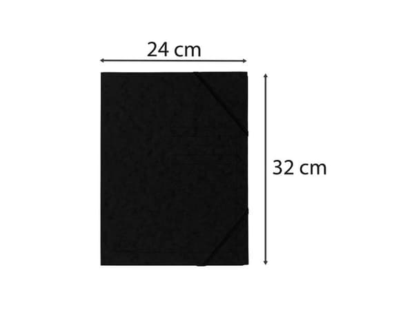 Exacompta 555411E, Flap folder, A4, Kartong, Svart, 250 ark, 355 g/m ^