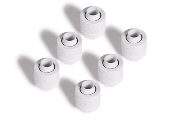 Alphacool 17624, Slangkoppling, mässing, Vit, 1/4", 27 mm, 2 cm