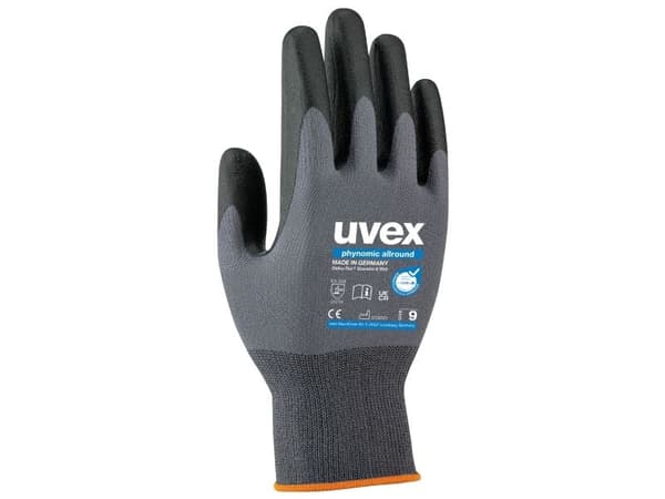 Uvex 6004909, Sort, Grå, Voksen, Voksen, Unisex, 1 stykker, Elastan, Polyamid