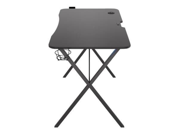 Genesis Holm 200 RGB - Skrivbord - rectangular with contoured corners - svart