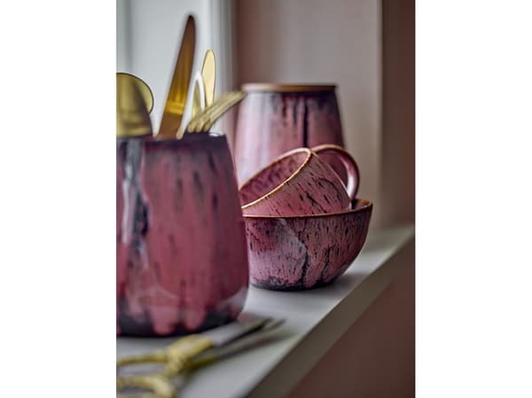 CREATIVE COLLECTION Rayen burk med lock, rosa, stengods