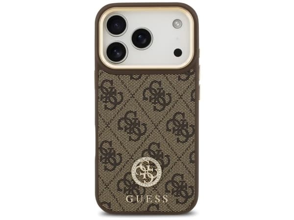 Guess 4G Strass-logo MagSafe-etu til iPhone 17 Pro - brun