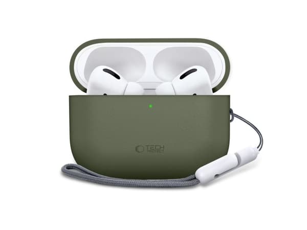 Tech-Protect silikonetui til Apple AirPods Pro 3 olivengrønn