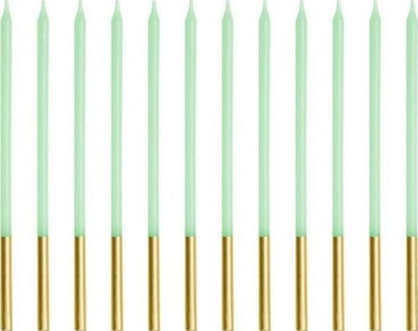 PartyDeco SCD-4-102, Kynttilät, Vihreä, 12 kpl