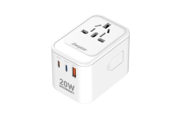 Energizer 20W dobbelt USB-C og USB-A rejseoplader