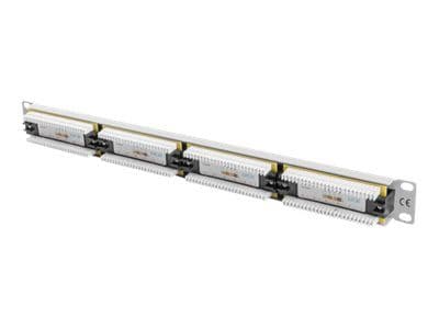 Lanberg PPU5-1024-S - Patch-panel - rackmontering - CAT 5e - UTP - RJ-45 X 24 - grå - 1U - 19"