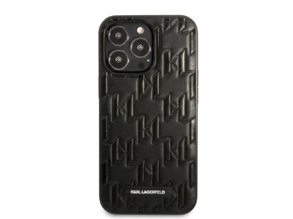 Karl Lagerfeld monogram plaque deksel til iPhone 13 Pro Max - svart