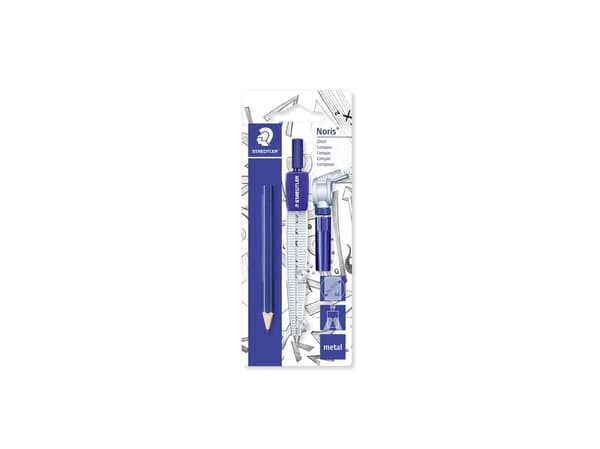 Staedtler Koulukompassi yleissovittimella grafiiteille SB 550 60BK
