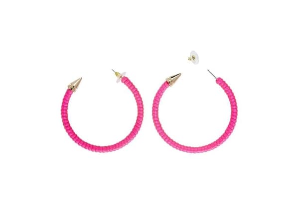 Neonpink øreringe