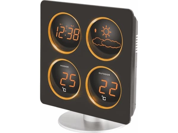 Technoline WS 6830, Sølv, Inne Termometer, Utendørs Barometer, °C, Batteri, AAA Micro LR03, 172 mm