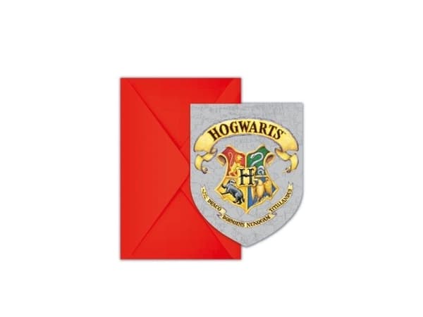 Harry Potter Hogwarts House-inbjudningar 6 st.