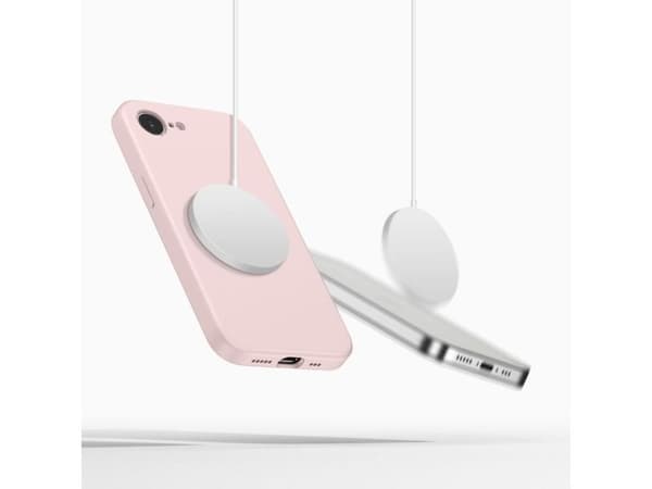 Tech-Protect silikon MagSafe-deksel for iPhone 16e / 17e - rosa