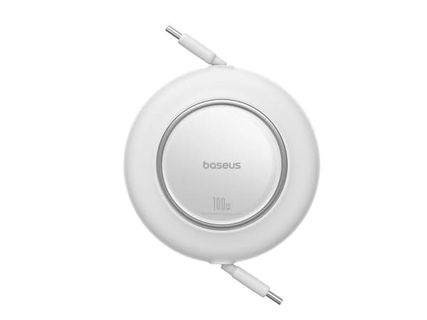 Baseus Free2Pull Mini 100W sisäänvedettävä USB-C kaapeli - USB-C 2m - Baltas