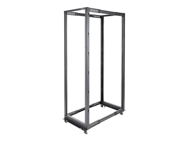 Startech 42U 19" Open Frame Server Rack, 4 Post Adjustable Depth 23-41" Mobile, Free Standing Rolling Network/Computer Equipment Data Rack, Dell Po...