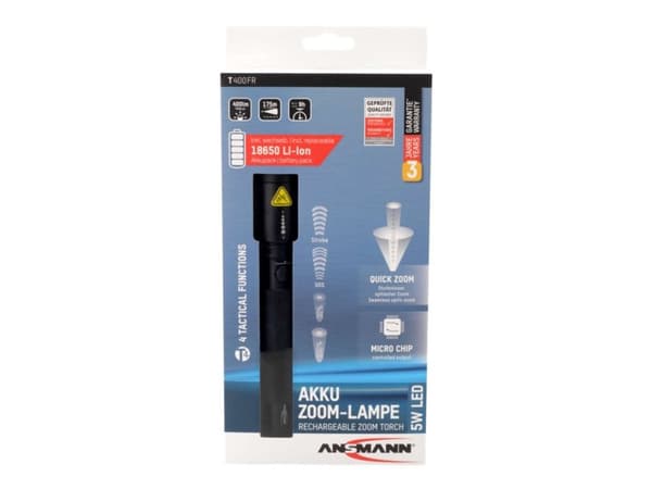ANSMANN Future T400FR - Taskulamppu - LED - 5 W - musta