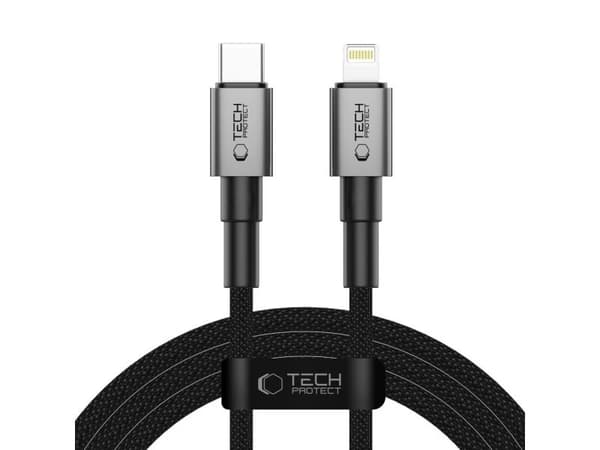 USB-kabel Tech-Protect USB-C - Lightning 2 m grå (5906302380886)