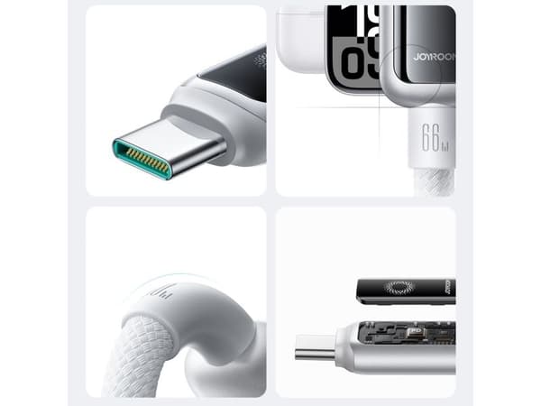 Joyroom-kabel S-A55 StarFlight 66W USB-A til USB-C 1,2 m - hvit