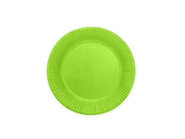 Lime paptallerkner, 23cm 8 stk