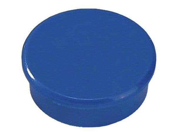 Dahle magnet, rund, 24 mm, blå, förpackning 10 st.
