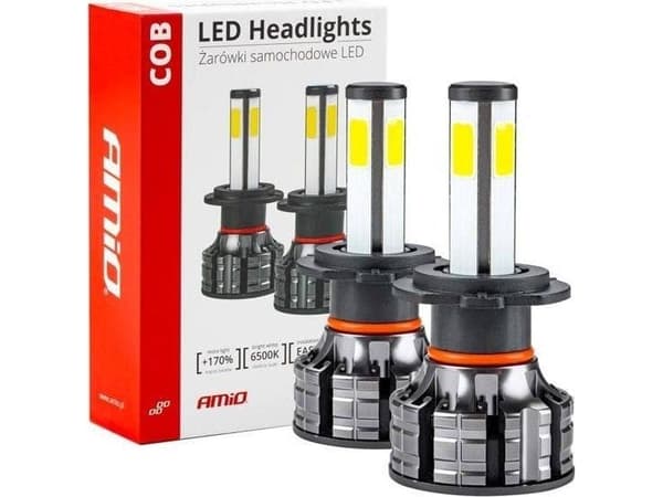 AMiO LED bilpærer COB 4side Amio H7