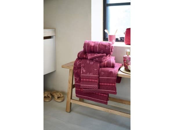 PIP Studio Jasmin Jacquard Tummanpunainen 70x140