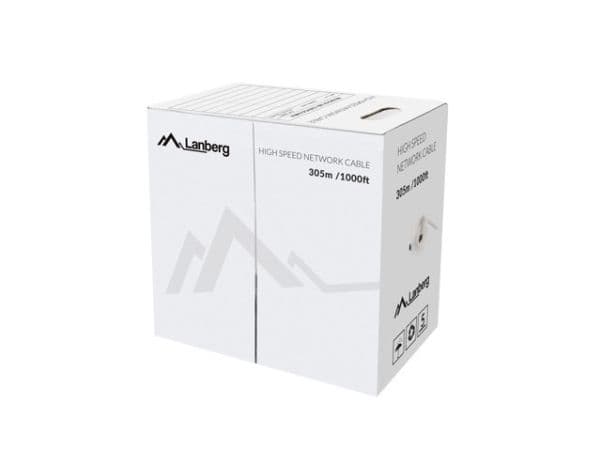 Lanberg - Bulk kabel - 305 m - UTP - CAT 6 - solid - pantone kjølig grå 5C