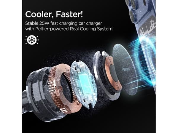 Spigen Essential EV25MFAQ magnetisk MagSafe bil luftventilholder - sort