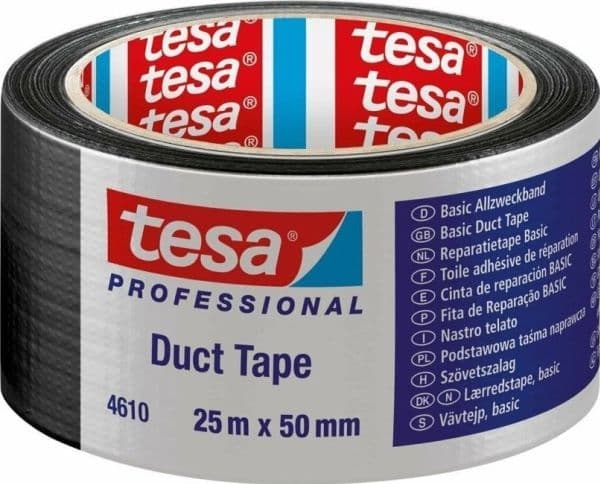 Tesa kangasliima 25m x 50mm musta 04610