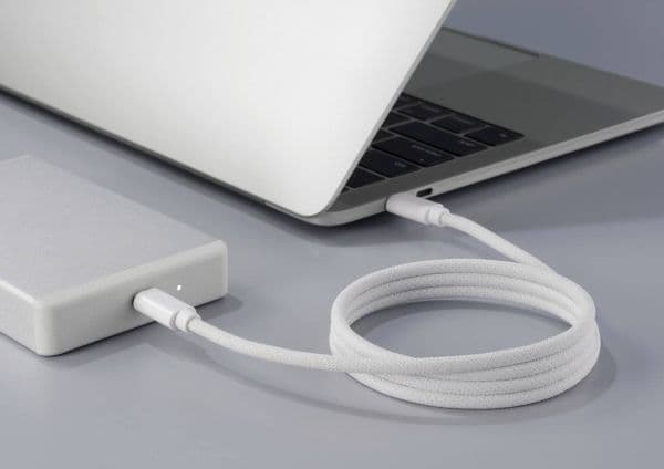 Renkforce RF-6437918, 1 m, USB C, USB C, USB 2.0, 0,48 Gbit/s, Vit
