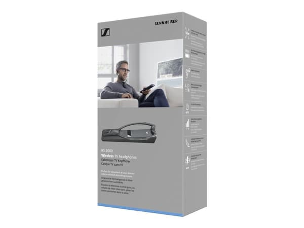 Sennheiser RS 2000 - Hörlurar - under hakan - trådlös - mörkgrå