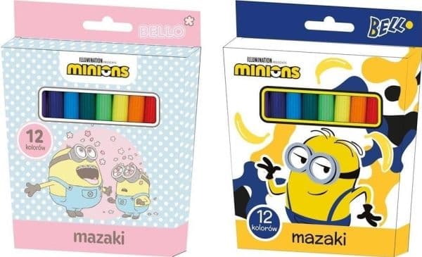 Tusjer 12 farger Minions