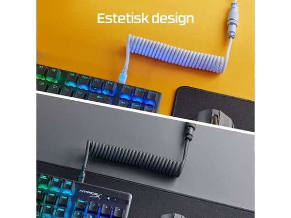 HP HyperX USB-C Coiled Cable Light Purpl