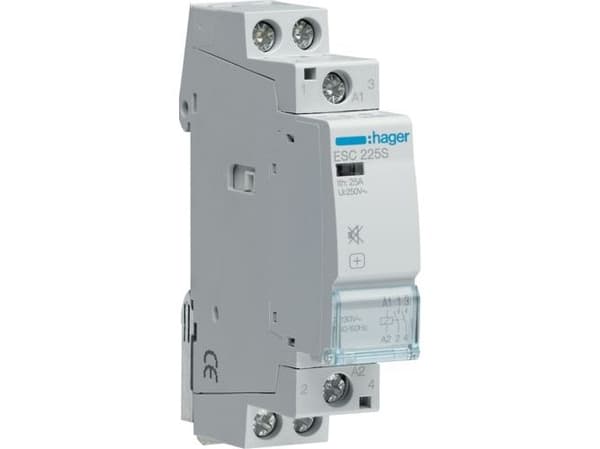 Kontaktor 25A 2 Slutte 230V 1M Brumfri