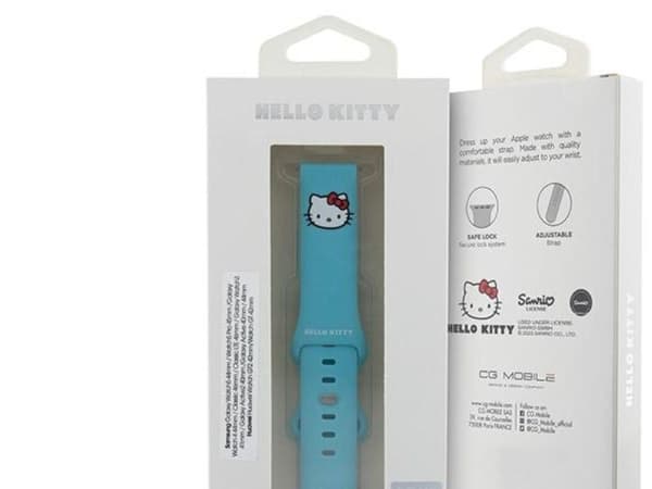 Hello Kitty Silicone Kitty Head strap universal 20mm - blue