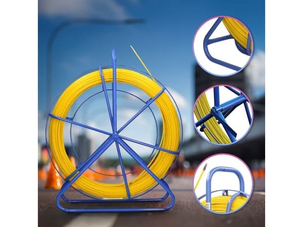 Extralink Pilot 8mm 75m | FRP glasfiber, diameter 8mm, längd 75m, gul