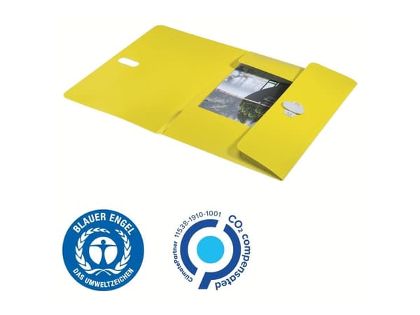 3-flap mapp Leitz Recycle A4 PP gul - (10 st.)