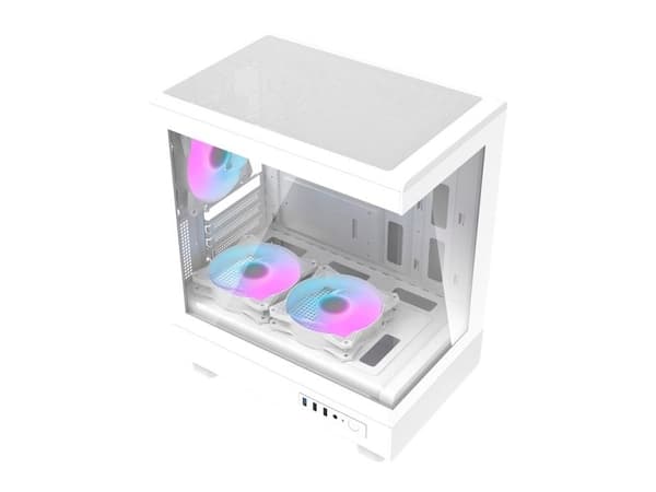 Darkflash DB330M PC-kabinett + 3 vifter (hvit)