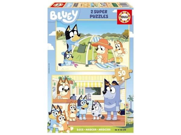Educa Bluey 2 X 50, Wood