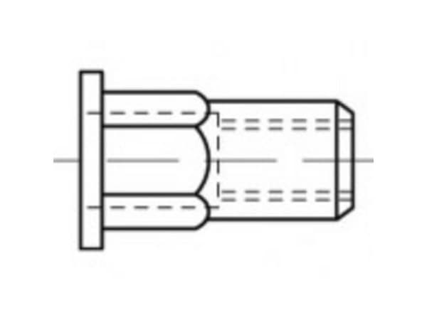 TOOLCRAFT TO-5444322 Blindnaglemutter M5 Stål 500 stk