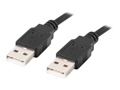 Lanberg - USB-kaapeli - USB (uros) - USB (uros) - USB 2.0 - 1,8 m - musta