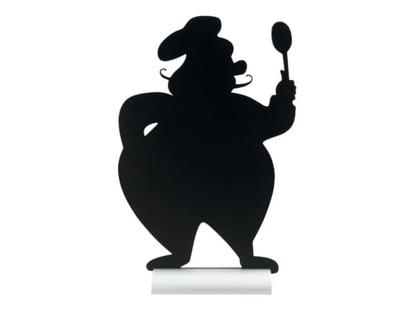 Securit® silhouet CHEF bordskilt med alufod